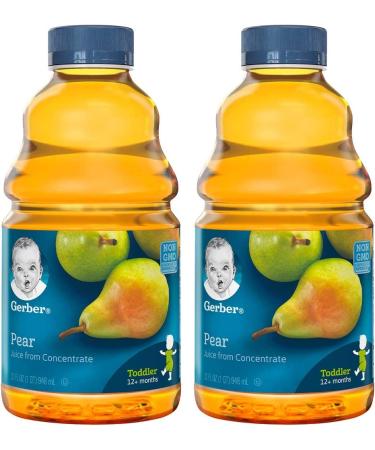 Gerber Nature Select Baby 100% Pear Juice 32 Fl Oz (Pack of 2) - All Natural Fruit Juice for Infants - Buy Online on SooperMarket.com