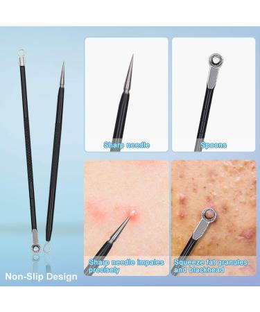 Fangze Pimple Popper Tool Kit - 10pcs Stainless Steel Blackhead Remover Set with Leather Bag - Buy Online on SooperMarket.com