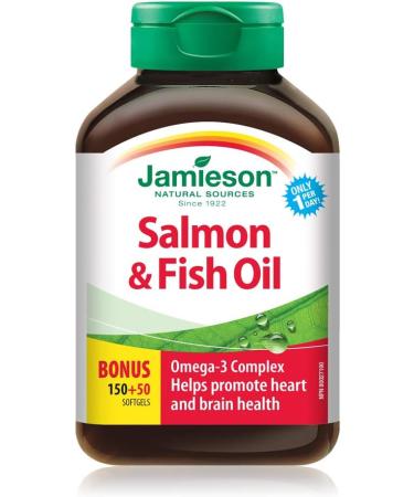 Jamieson Salmon and Fish Oil 1 000 mg & Chewable Vitamin C 500 mg - White Juicy Peach Flavour 120 Count (Pack of 1) SUPPLEMENT + VITAMIN 9221 - Buy Online on SooperMarket.com