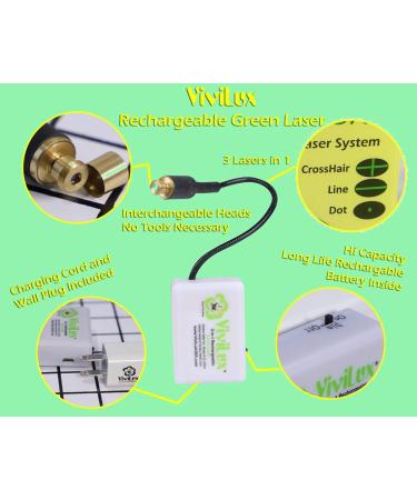 ViviLux 3-in-1 Rechargeable GREEN Laser System with Adjustable Line  Crosshairs and Dot Illumination Heads  Innovative Sewing and Quilting Notion for Precise Stitching  Mounts with HOOK AND LOOP TAPE 1.US Plug - Buy Online on SooperMarket.com