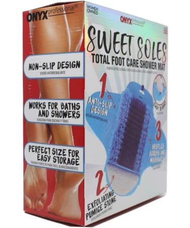 Pumice Stone Foot Scrubber Shower Mat - Anti-Slip Design for Foot Care | Exfoliate Dead Skin & Calluses for Baby Soft Feet - Onyx Professional - Buy Online on SooperMarket.com