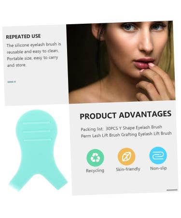 NOLITOY Eyelash Extension Lift Tools - 90 Pcs Y-Shaped Mascara Brush for Perfect Fake Eyelashes | Plastic Silicone Eyelash Brush - 4.5x3.5CM - Buy Online on SooperMarket.com