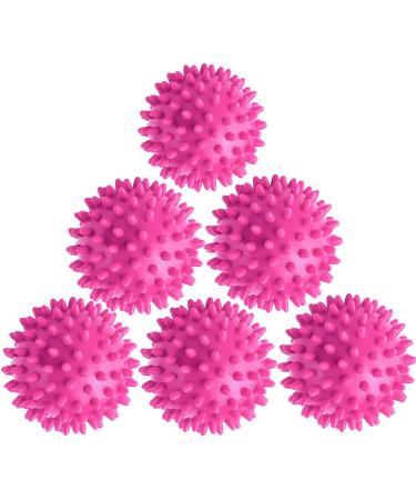 Reusable Dryer Balls for Laundry and Dryer Anti-Static for Fabric Softener 6 Pack (Pink)