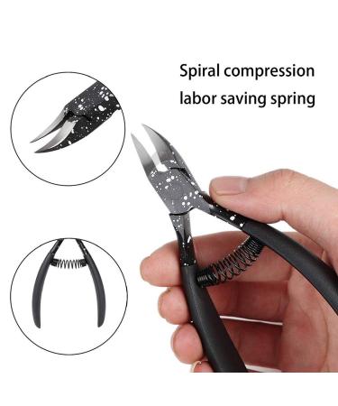 Professional Podiatrist Toenail Clipper for Thick/Ingrown Nails - Surgical Stainless Steel, Rubber Handles, Recommended by Foot Surgeons - Suitable for Men, Seniors, Adults (Black) - Buy Online on SooperMarket.com