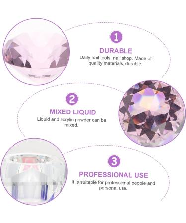 FRCOLOR 6 pcs nail art crystal cup dappen dish with lid glass nail dish glass containers with lids glass container with lid acrylic nail dappen dish Nail Cup White crystal glass dish care 5.5x5.5cmx6pcs Pinkx6pcs - Buy Online on SooperMarket.com