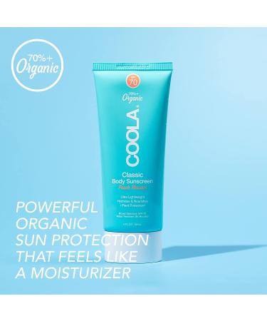 Coola Organic SPF 70 Sunblock Body Lotion - Peach Blossom - 5 Fl Oz | Dermatologist Tested, Vegan, Gluten-Free - Daily Skin Protection - Buy Online on SooperMarket.com
