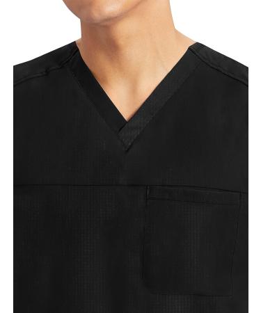 Healing Hands Mens Scrubs Top - Purple Label Justin 2330 V-Neck Shirt - Large Black - Buy Online on SooperMarket.com