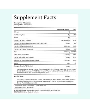Nutrafol Women's Hair Growth Supplements - Clinically Proven Stronger Hair in 3-6 Months Dermatologist Recommended - 2 Month Supply & 2 Refill Pouches - Buy Online on SooperMarket.com