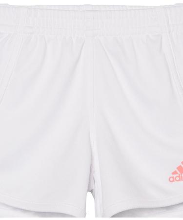 adidas Girls' Large White 3 Stripe Mesh Shorts with Elastic Waistband - Buy Online on SooperMarket.com