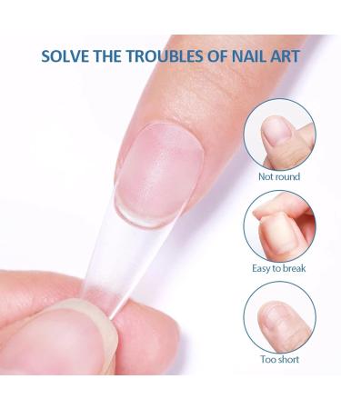 500PC Long Coffin Nail Tips - Ballerina Full Cover Press On Nails | 10 Sizes for DIY Nail Salon - Buy Online on SooperMarket.com