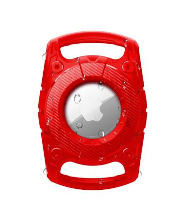 Airtag case waterproof - OneOnta Airtag dog - Airtag dog collar - Airtag collar dog - Apple Airtag dog - airtag pendant dog - Air day dog for dog cat collar (width 2.5cm) red