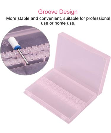 14 Holes Professional Nail Art Polishing Grinding Drill Bit Holder Storage Box (Pink) - Buy Online on SooperMarket.com