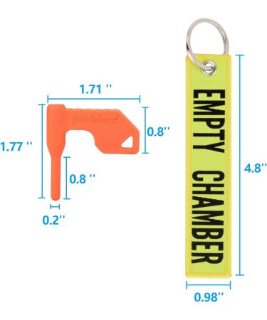 Pridefend 10 Pack Chamber Safety Flags for Rifle Handgun Shotgun + Yellow Keychain Tags - Universal Gun Accessories (10 Piece Set) - Buy Online on SooperMarket.com