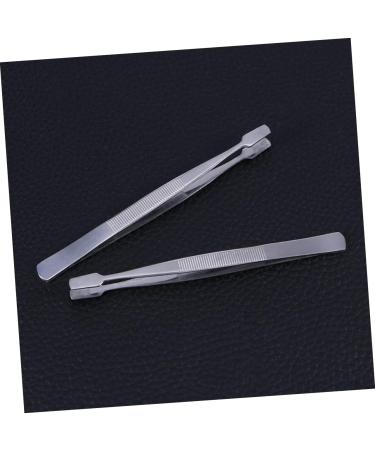 OSALADI Tweezers Stamp Tweezer Stainless Steel Tweezer Stamp Picking Tweezer Beauty Tools Lash Tweezer Pliers Tool Nipper Grafting Lash Supplies Tweezer for Stamp Portable Seal Collector 11CM Silver - Buy Online on SooperMarket.com