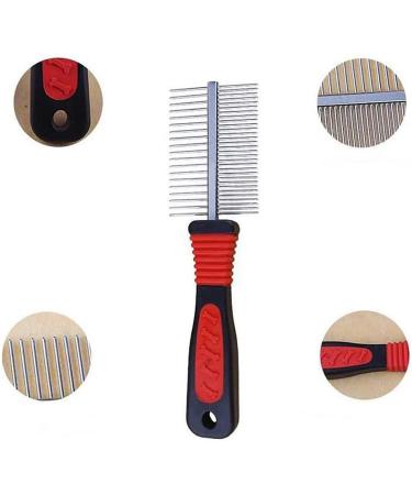 Deshedding Tool & Pet Grooming Professional Metal Shedding Brush Pet Cat Dog Grooming Comb Trimmer Tool Double Sided Fur Rake Tool - Buy Online on SooperMarket.com