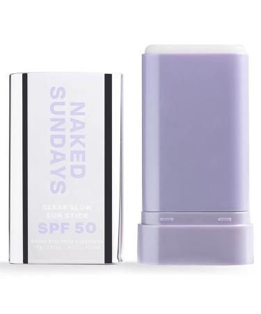 Naked Sundays SPF50 Clear Glow Sun Stick Unscented Universal completely Clear sun stick 19G
