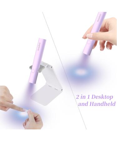 Denabuty Mini UV LED Nail Lamp - Portable Rechargeable Nail Dryer with 2 Timers for Fast Drying Violet - Gel Nails UV Light - Buy Online on SooperMarket.com