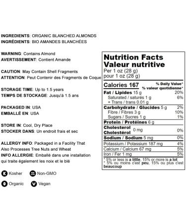 Organic Almond Flour 2lb - Blanched, Extra Fine, Non-GMO, Low Carb, Culinary Grade, Kosher - Keto, Paleo, Vegan Super Powder - Buy Online on SooperMarket.com