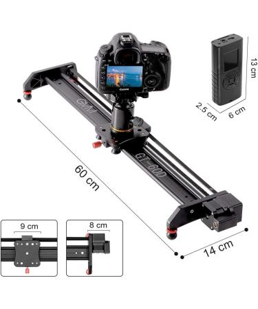 GVM 27'' Motorized Camera Slider for Time-Lapse Video Shooting and Interviews - Buy Online on SooperMarket.com