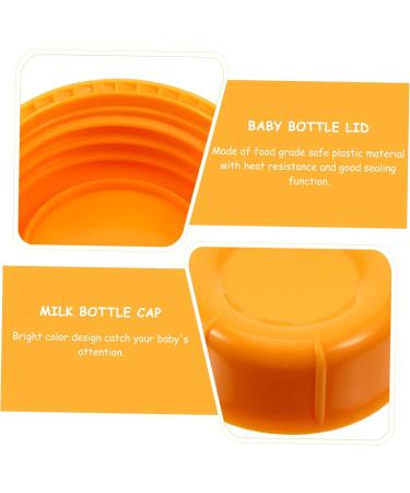Vaguelly Breastmilk Bottles Cap 20 Pcs Baby Bottle Seal Cap Water Bottle Travel Food Grade Pp Water Proof Leak Proof Lids Orangex2pcs 4.3x4.3x1.5cmx2pcs - Buy Online on SooperMarket.com