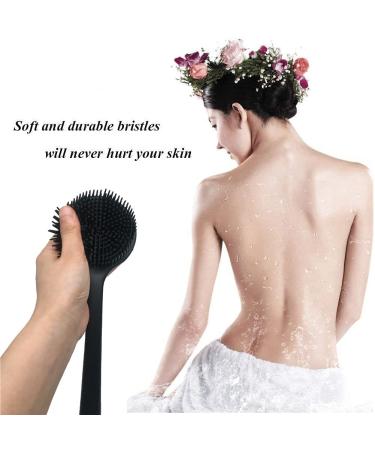 Cinlitek Long Handle Silicone Body Scrubber for Shower - Back Brush and Exfoliator - Buy Online on SooperMarket.com