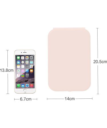 EFAILY Lighted Makeup Mirror - 3 Colors, Dimmable Touch Screen, USB Rechargeable - Pink - Buy Online on SooperMarket.com