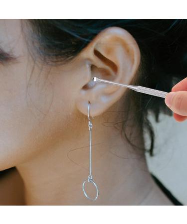 Stainless Steel Earwax Removal Kit for Kids and Adults - Ear Curette Tool Set for Safe and Efficient Ear Cleaning - Silver 9.5X1.8CM - Buy Online on SooperMarket.com