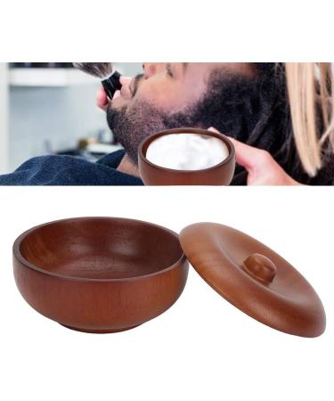 Dekaim Wooden Shaving Bowl with Lid | Men's Shaving Brush & Foam Cup for Cream & Soap | International Shipping - Buy Online on SooperMarket.com