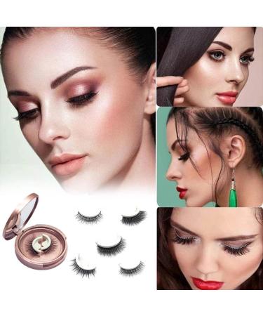 Self-Adhesive Eyelashes - Reusable & Glue-Free Natural Fluffy False Lashes | Easy to Wear Makeup - Buy Online on SooperMarket.com