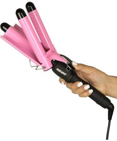 Trademark Beauty Babe Waves 3 Barrel Curling Iron Hair Waver 1 Inch Quick Heat Adjustable Temperature Hair Curler Perfect Beach Waver Hair Styling Tools 25mm Standard Ceramic Wand Pink 3 Barrel (1 Inch) - Buy Online on SooperMarket.com