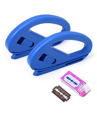 Gomake Wrapping Paper Cutter Holiday Birthday & Christmas Gift Wrap Cutter Paper Cutting Tool Snitty Safety Vinyl Film Cutter Letter Opener Craft Knife for Wrapping Paper Vinyl Wrap Wallpaper-Blue