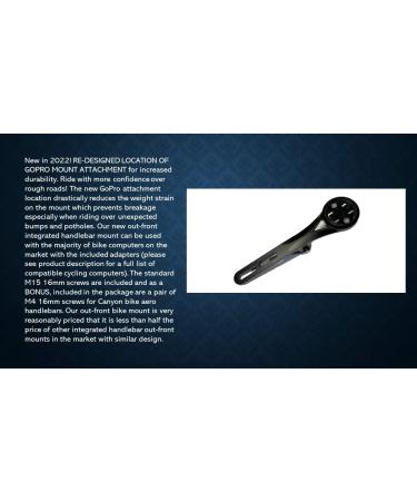 2022 Aero Handlebar Cycling Computer Mount for Garmin, Wahoo, CatEye, Bryton - GoPro and Bike Light Compatible - Buy Online on SooperMarket.com