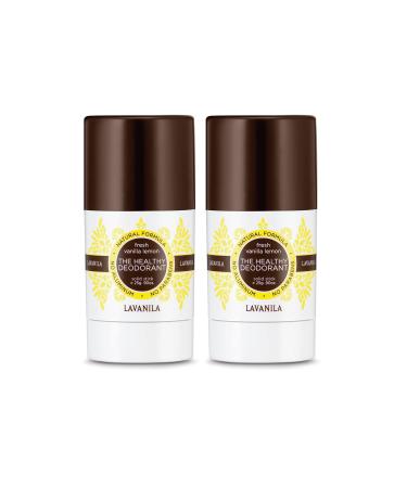 Lavanila Vanilla Lemon Aluminum-Free Mini Deodorant 2-Pack - The Healthy Deodorant for Men & Women Solid Stick (0.9 Ounce Each) Natural Vegan Vanilla Lemon 0.9 Ounce (Pack of 2) - Buy Online on SooperMarket.com