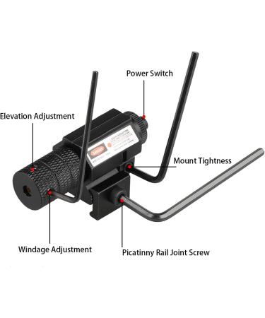 Viiko Red Laser Dot Sight Scope for Rifles and Pistols with Picatinny Mount - Buy Online on SooperMarket.com