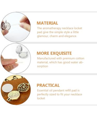 Healeved 50pcs Round Aroma Pads Essential Oil Diffuser Locket Necklace Refill Pads Pendant Perfume Oil Jewelry Oil Pads Humidifier Accessories for Car Room Office White 30mm - Buy Online on SooperMarket.com