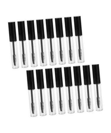 Healvian 32 Pcs Mascara Tube Transparent Balm Tube Empty Mascara Bottle and Brush Eyelash Brush Tube Plastic 1 g (Pack of 1) Blackx2pcs