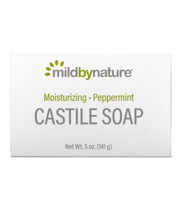 Castile Bar Soap Peppermint 5 oz (141 g) Mild By Nature