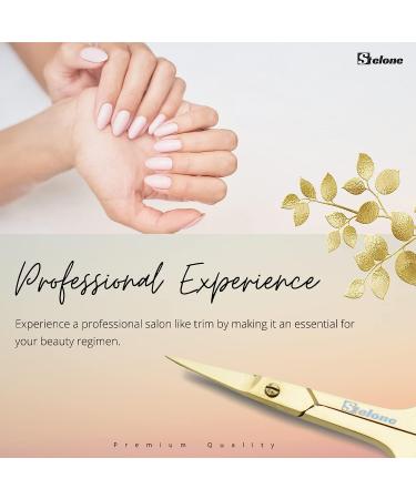 Stelone Professional Eyebrow Scissors - Small Curved Stainless Steel Beauty Scissor (Gold) - Buy Online on SooperMarket.com