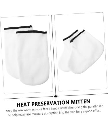 minkissy 2 Pairs Hand and Foot Mask Foot Calluses Remover Wax Tools Wax Liner for Hands Paraffin Wax Bath Gloves Paraffin Wax for Hands Thickened Gloves White Knitted Fabric Boots Manicure - Buy Online on SooperMarket.com
