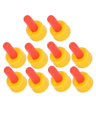 Walfront 10Pcs Lamb Milk Drinking Nipple Little Sheep Nursing Feeder Nipple for Orphaned Animal Feeding Bottles Red