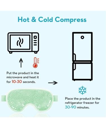 Gamufw Cooling Eye Mask Hot Cold Therapy Gel Eye Mask for Puffy Eye Migraine Relief Headache Dark Circles Dry Eyes Swollen Eyes Sinus Pain (Green) - Buy Online on SooperMarket.com