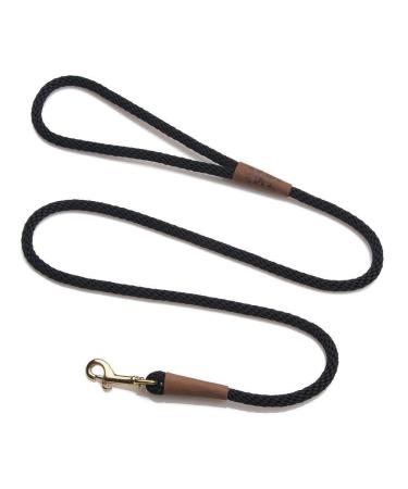 Mendota Pet Snap Leash 1/2-Inch by 4-Feet Black