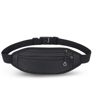 QKUDS PLASSER COMPARE Up to 7 inch hip pocket for women men children girl belt pocket bunker pocket waterproof for sports running jogging fitness cycling (black)