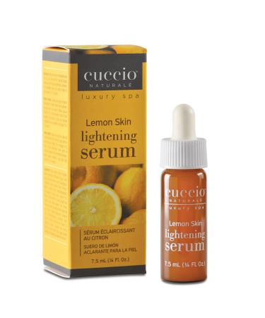 Cuccio Naturale Lemon Skin Lightening Serum - Reduces And Lightens Skin Pigmentations Age Spots And Discolourations - Renews Skin Appearance - Aid In Recovery From UV Damages - 0.25 Oz 0.2 Ounce