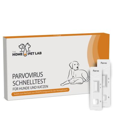 The Home Pet Lab 2 x Parvo Schnell test dog & cat - Parvovirus test reliably in the case of cat disease suspicion (CPV FPV) - for dogs & cats at Parvovirose (2 x test)