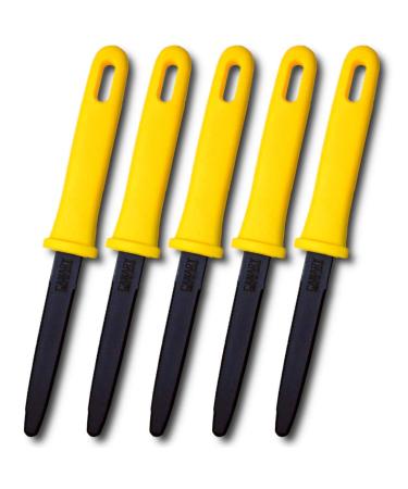 CANARY Corrugated Cardboard Cutter Dan Chan  Safety Box Cutter Knife  Non-Stick Fluorine Coating Blade   Made in JAPAN  Yellow (DC-190F-1) (Bulk 5 pcs)