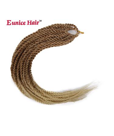 Eunice Senegalese Twist Crochet Braiding Hair Extensions - 22 Inch Synthetic Crochet Braids (27/613) - 6 Packs 30 Roots/Pack Soft & Durable - Buy Online on SooperMarket.com