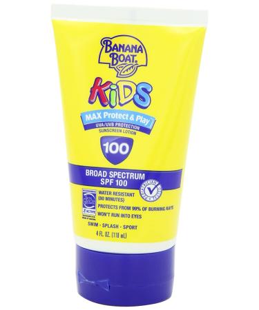 Banana Boat SPF 100 Kids Max Protect & Play Lotion 4oz (118ml) - Pack of 3 - Buy Online on SooperMarket.com
