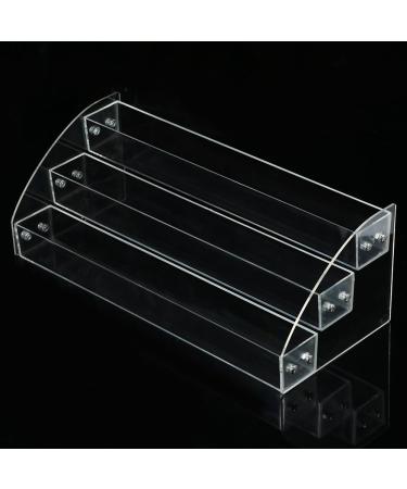 Nail Polish Display Stand 6 Types Permanent Nail Polish Acrylic Clear Makeup Display Stand Rack Organizer Holder(Three Layers)