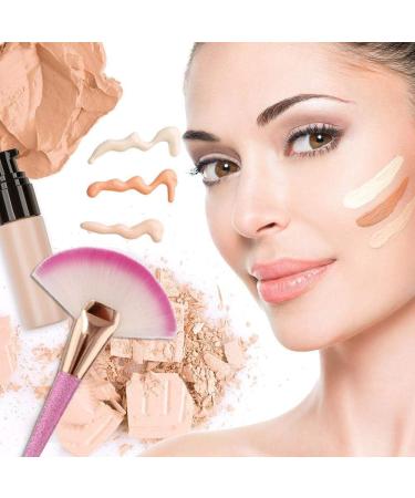 Makeup Brush Pro 1 Pcs Large Fan Shape Makeup Brush Blush Powder Foundation Cosmetic Tool - Buy Online on SooperMarket.com